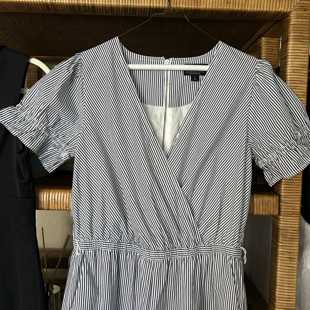 Striped Blue and White Jumpsuit